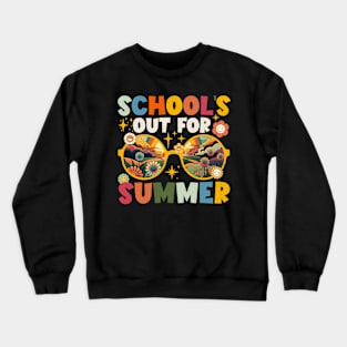 Retro Last Day of School's Out For Summer Crewneck Sweatshirt